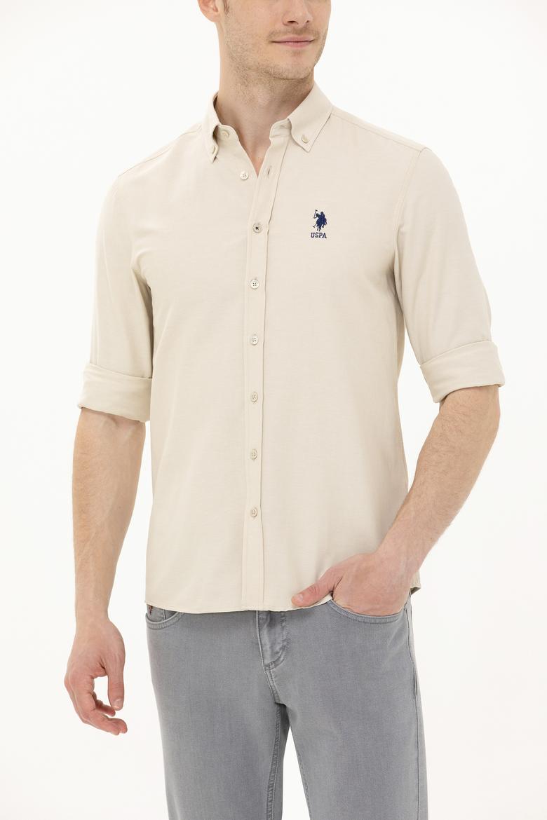 Erkek Taş Uzun Kollu Basic Gömlek - 50262980086