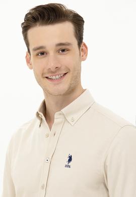 Erkek Taş Uzun Kollu Basic Gömlek - 50262980086