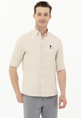 Erkek Taş Uzun Kollu Basic Gömlek - 50262980086