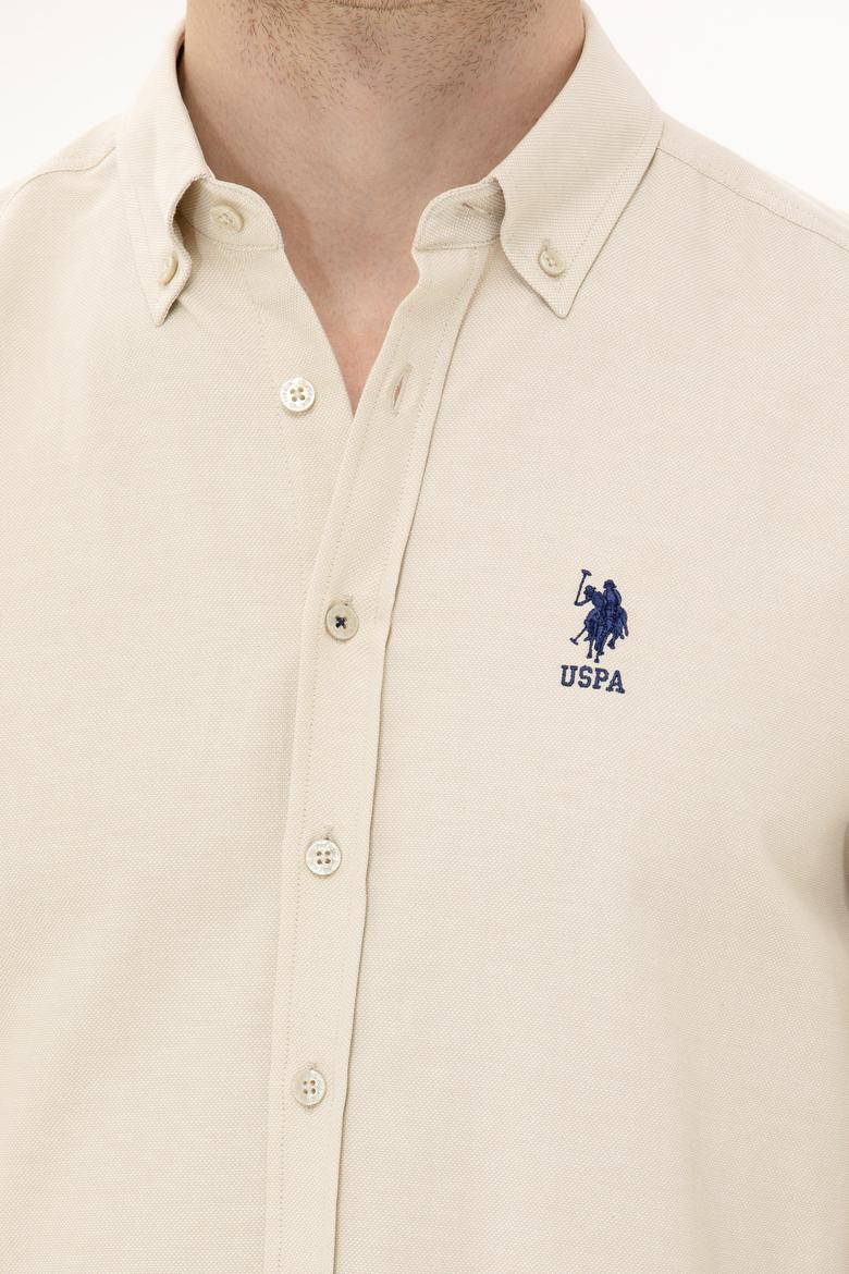 Erkek Taş Uzun Kollu Basic Gömlek - 50262980086