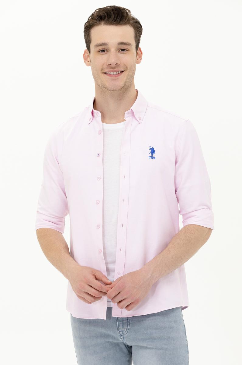 Erkek Manolya Uzun Kollu Basic Gömlek