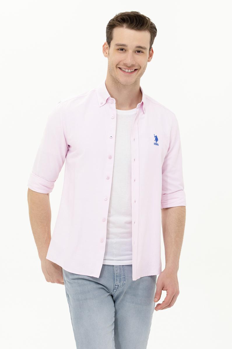 Erkek Manolya Uzun Kollu Basic Gömlek