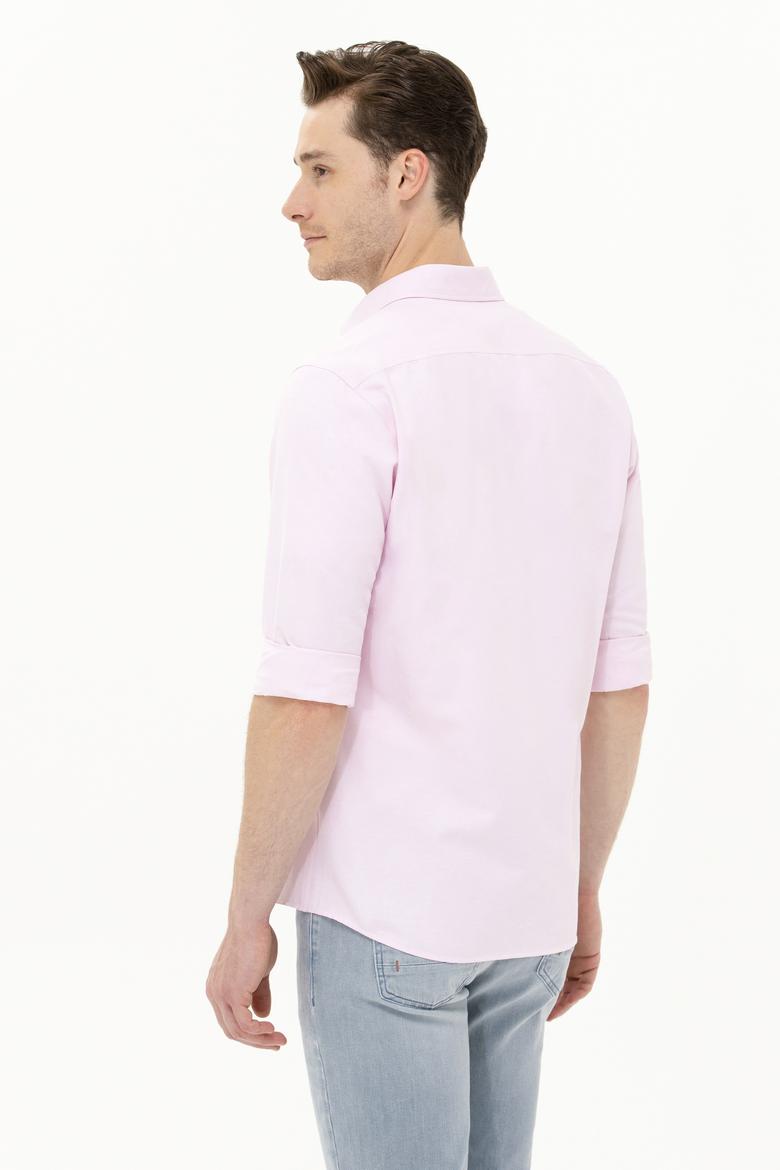 Erkek Manolya Uzun Kollu Basic Gömlek - 50262980108