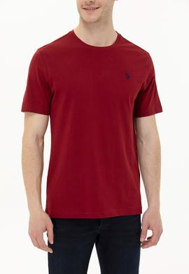 Erkek Bordo Basic Tişört - 50263026122