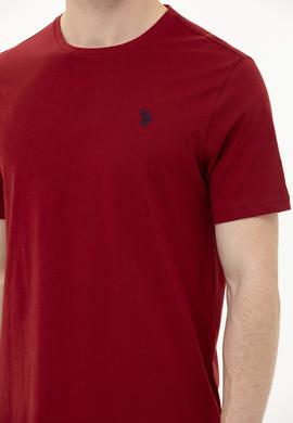Erkek Bordo Basic Tişört - 50263026122
