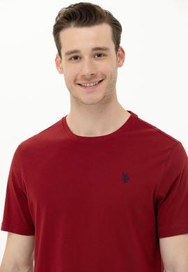 Erkek Bordo Basic Tişört - 50263026122