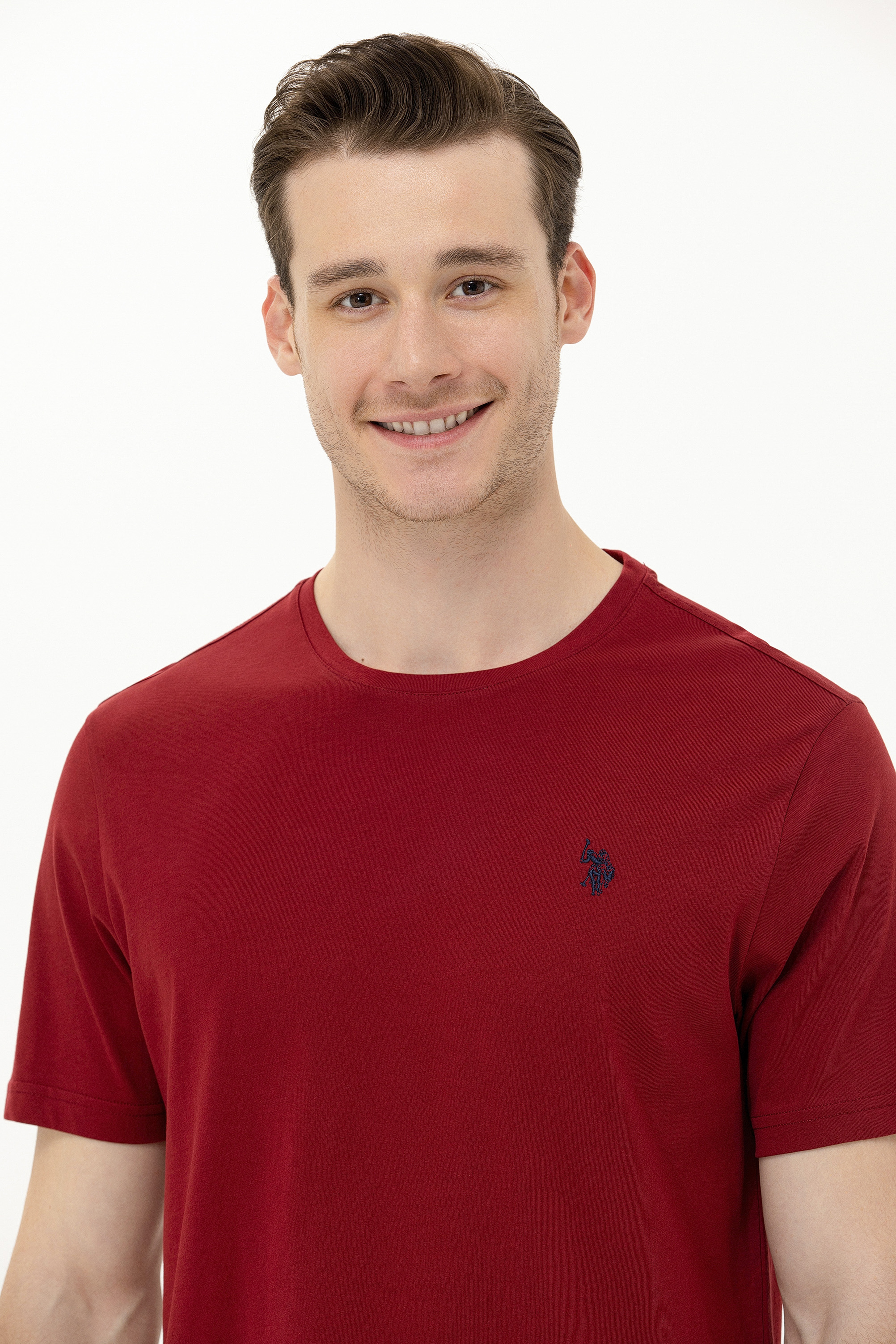 Erkek Bordo Basic Tişört