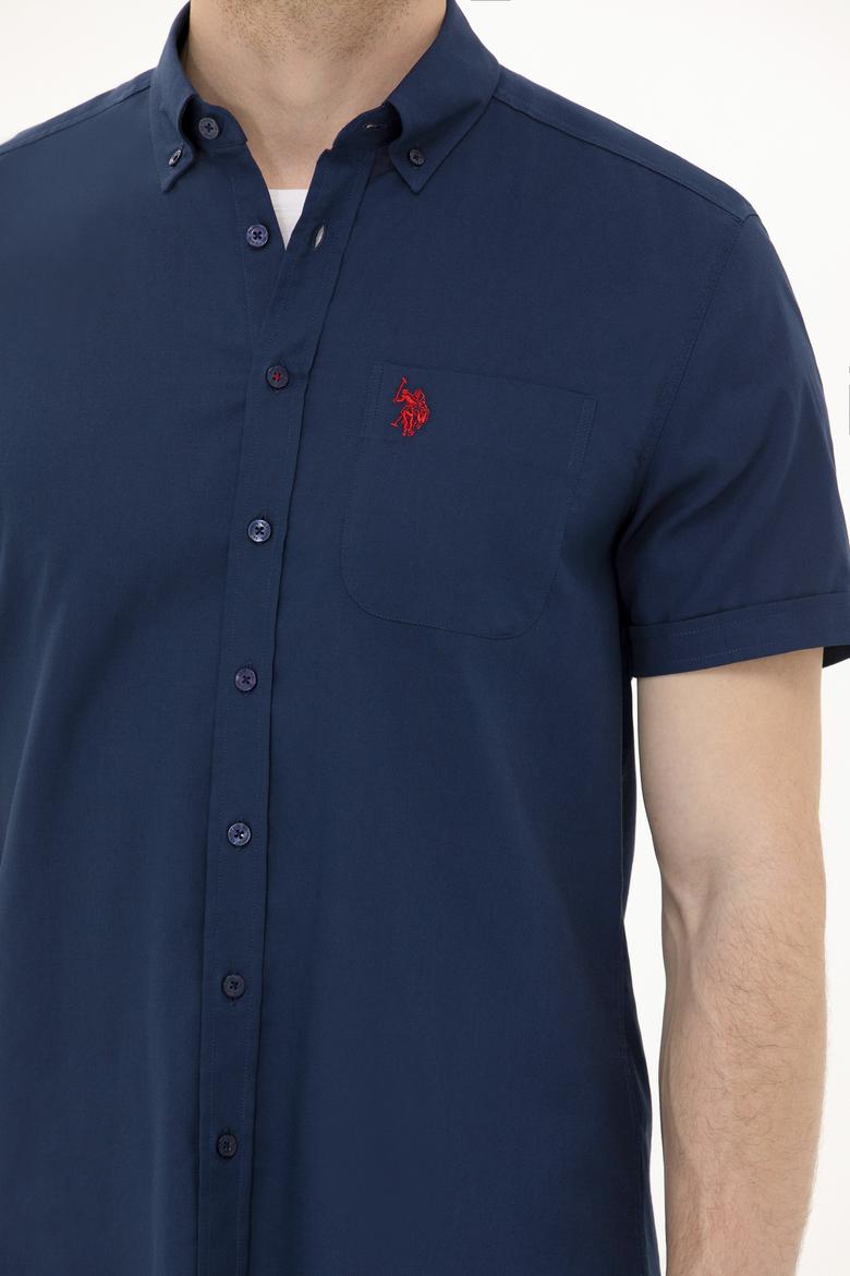 Erkek Lacivert Kısa Kollu Gömlek - 50263027111