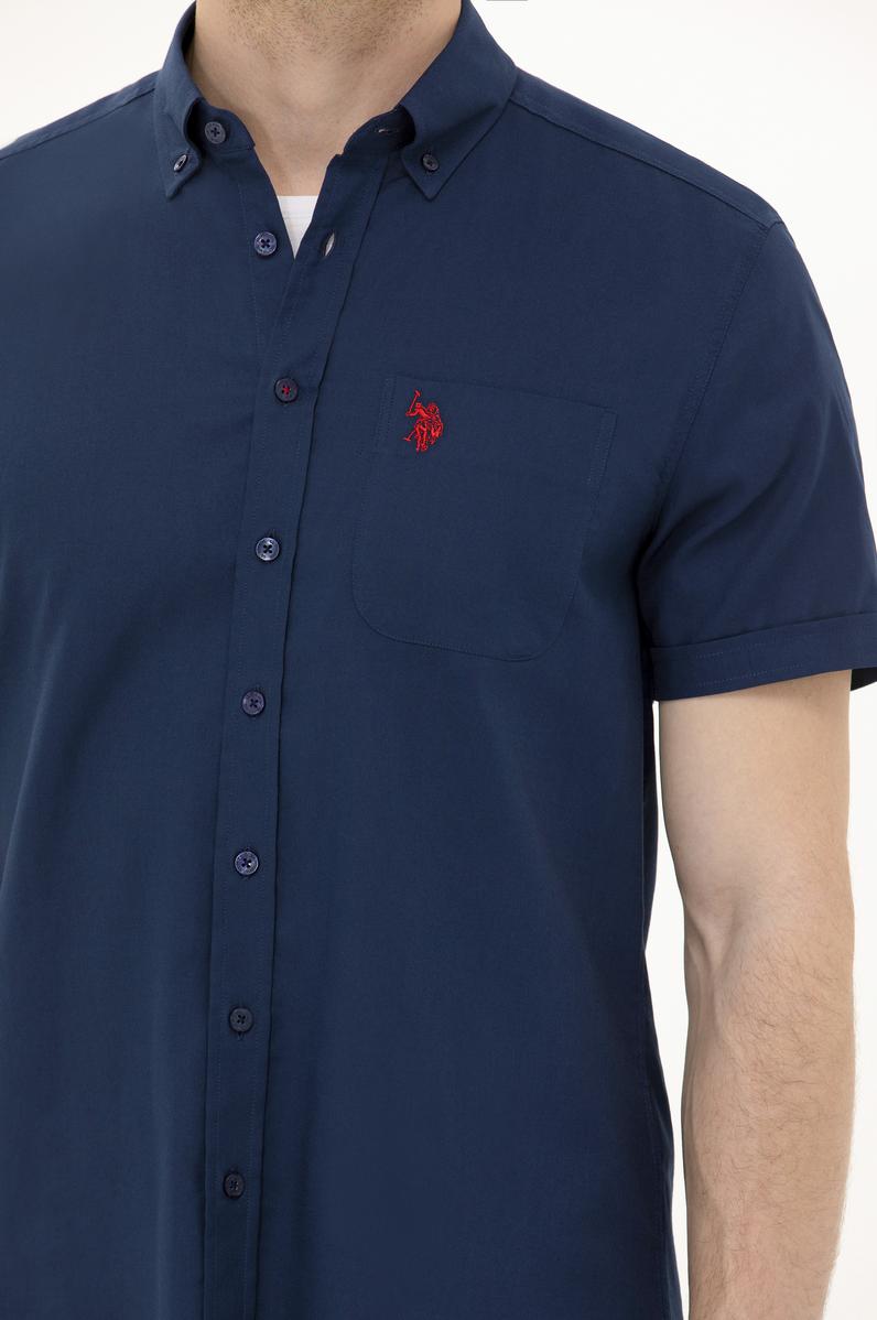 Erkek Lacivert Kısa Kollu Gömlek