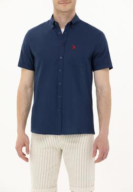 Erkek Lacivert Kısa Kollu Gömlek - 50263027111