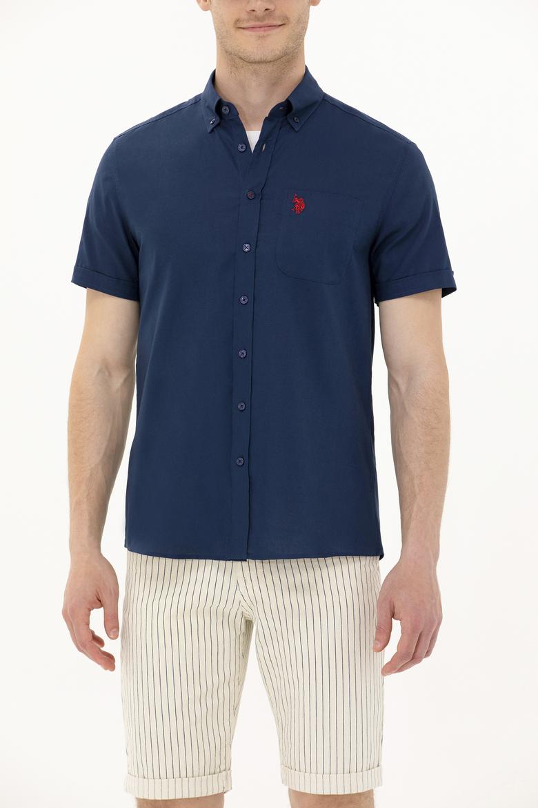 Erkek Lacivert Kısa Kollu Gömlek - 50263027111