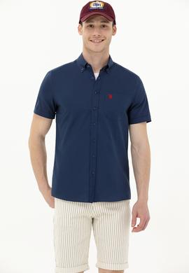 Erkek Lacivert Kısa Kollu Gömlek - 50263027111