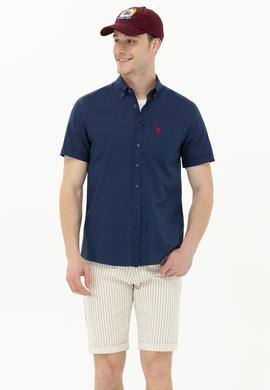 Erkek Lacivert Kısa Kollu Gömlek - 50263027111