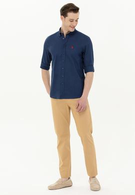 Erkek Lacivert Uzun Kollu Basic Gömlek - 50263049027