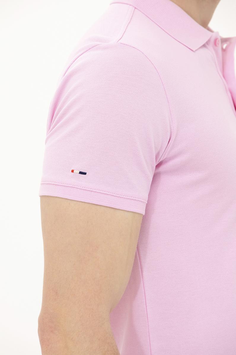 Erkek Açık Pembe Basic Polo Yaka Tişört