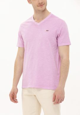 Erkek Manolya Basic V Yaka Tişört - 50263474090