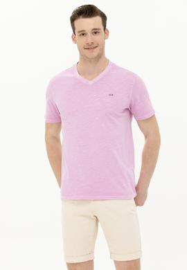 Erkek Manolya Basic V Yaka Tişört - 50263474090