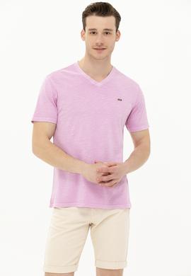 Erkek Manolya Basic V Yaka Tişört - 50263474090