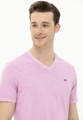 Erkek Manolya Basic V Yaka Tişört - 50263474090