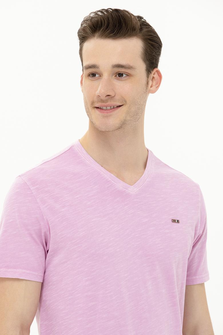 Erkek Manolya Basic V Yaka Tişört - 50263474090