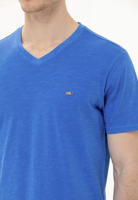 Erkek Saks Basic V Yaka Tişört - 50263474148