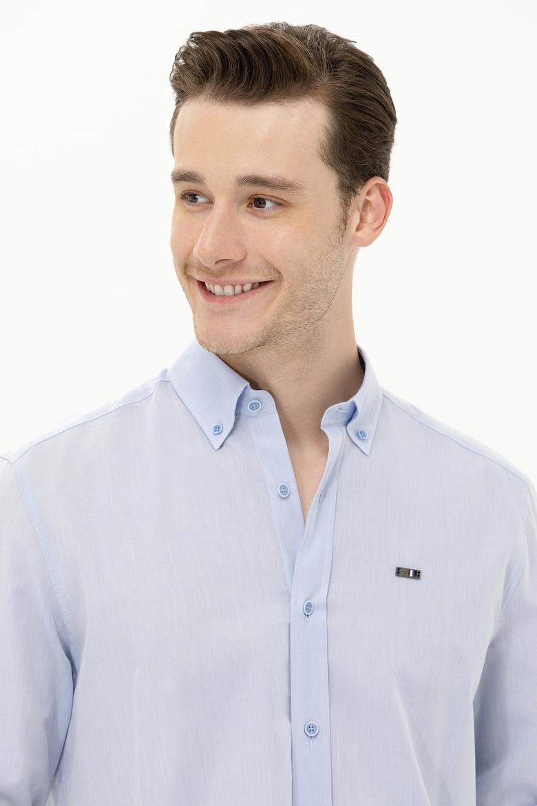 Erkek Mavi Uzun Kollu Gömlek - 50263900006