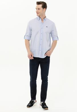 Erkek Mavi Uzun Kollu Gömlek - 50263900006