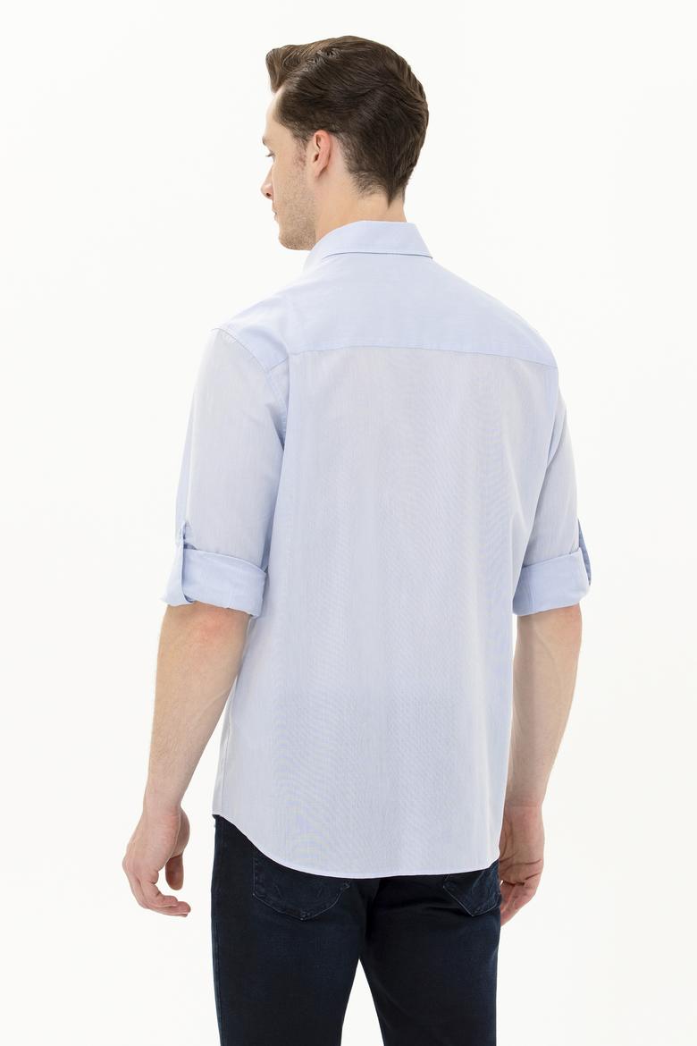 Erkek Mavi Uzun Kollu Gömlek - 50263900006