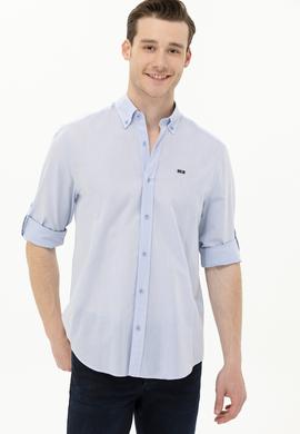 Erkek Mavi Uzun Kollu Gömlek - 50263900006