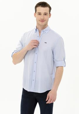 Erkek Mavi Uzun Kollu Gömlek - 50263900006