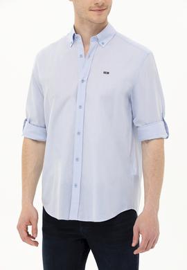 Erkek Mavi Uzun Kollu Gömlek - 50263900006