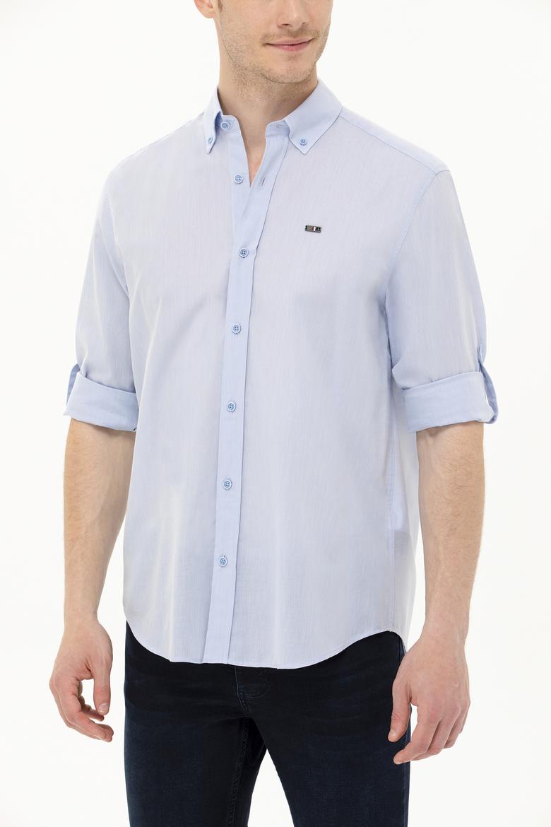 Erkek Mavi Uzun Kollu Gömlek - 50263900006