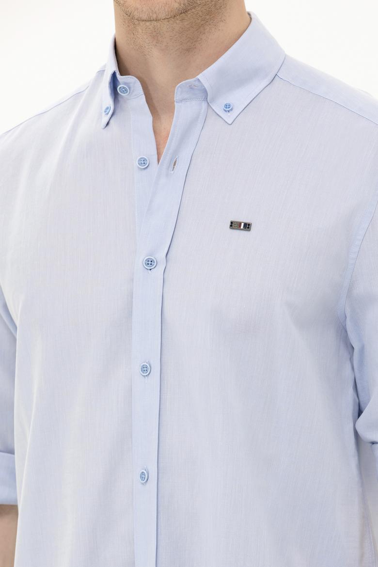 Erkek Mavi Uzun Kollu Gömlek - 50263900006