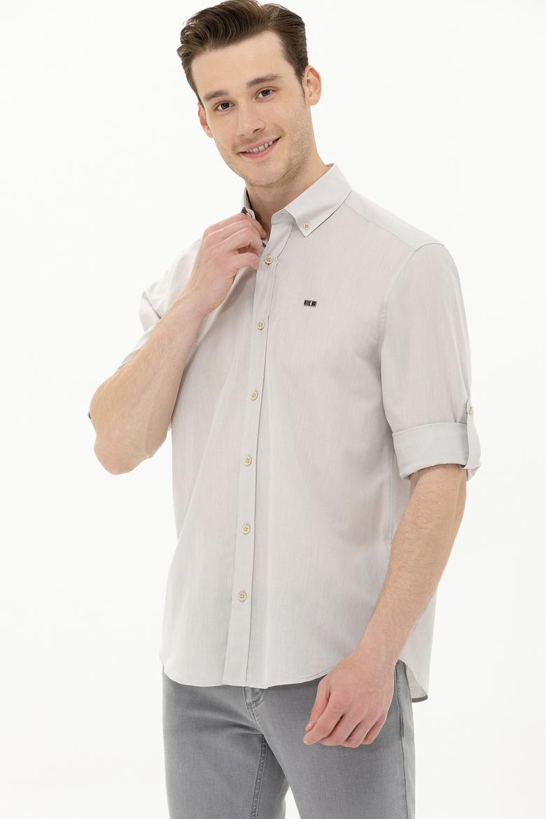 Erkek Taş Uzun Kollu Gömlek - 50263900018