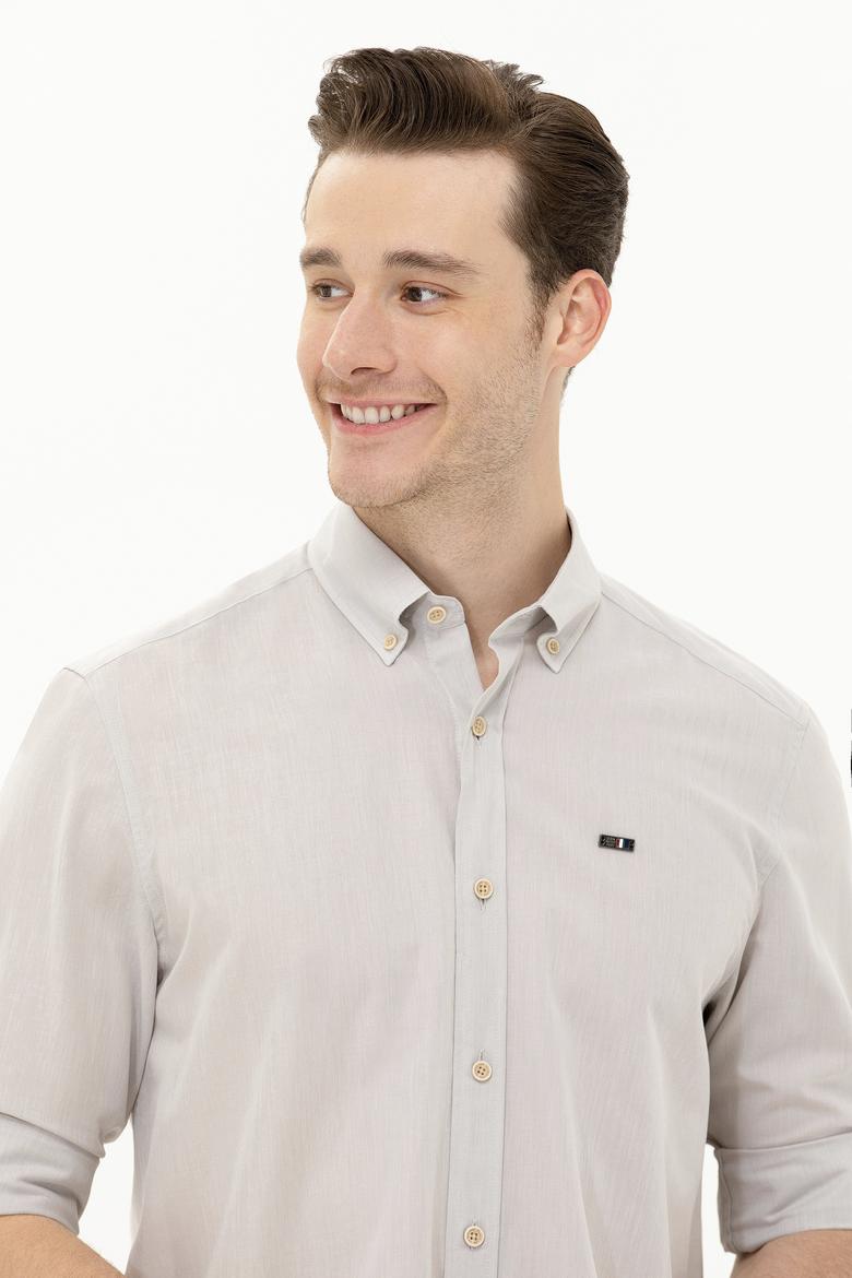 Erkek Taş Uzun Kollu Gömlek - 50263900018