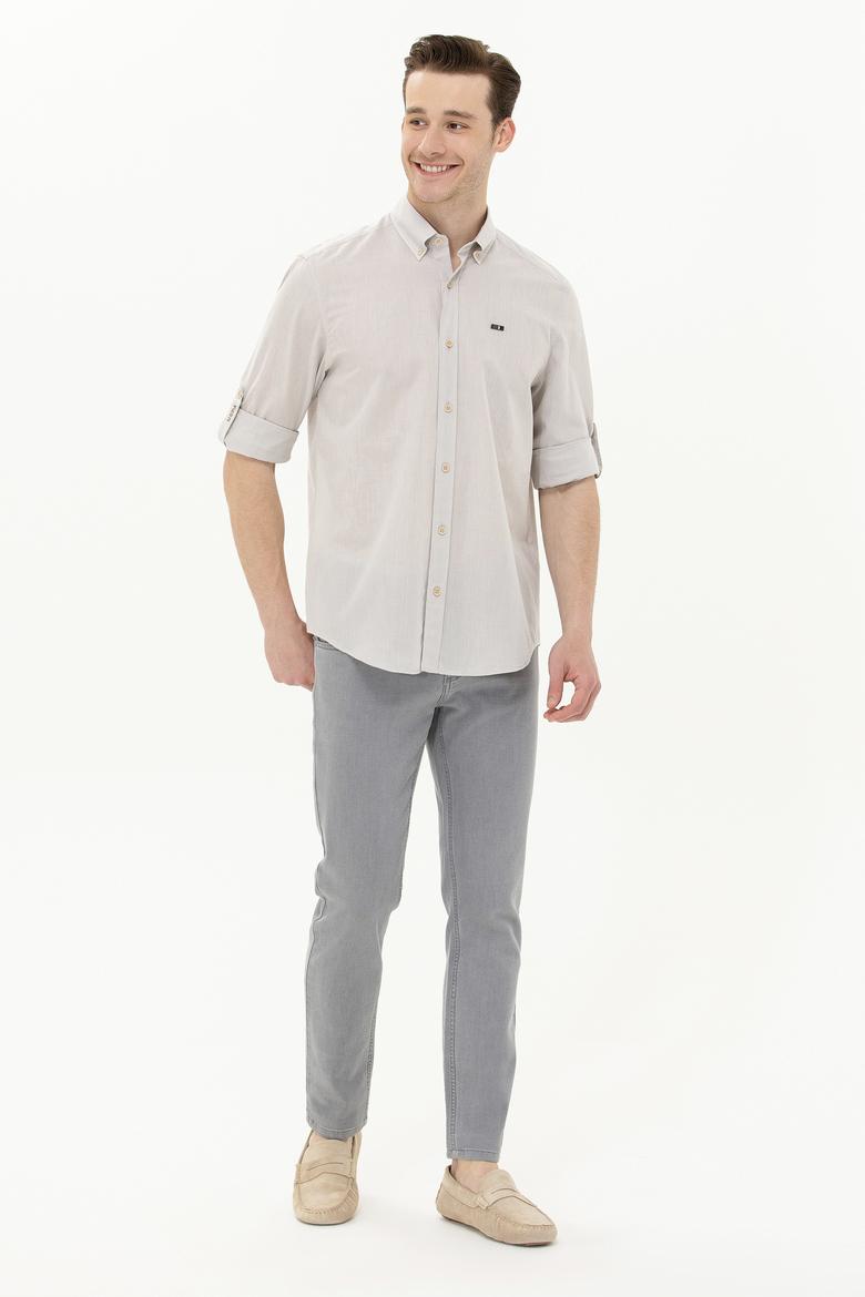 Erkek Taş Uzun Kollu Gömlek - 50263900018