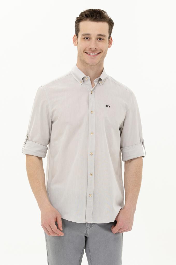 Erkek Taş Uzun Kollu Gömlek