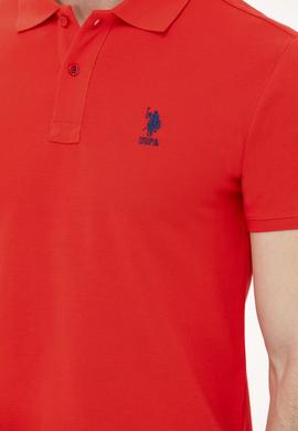 Erkek Kırmızı Basic Polo Yaka Tişört - 50266337008