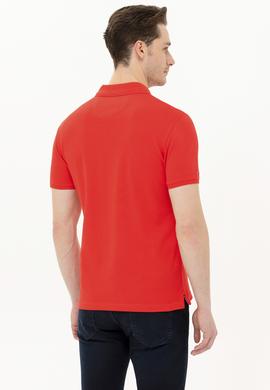Erkek Kırmızı Basic Polo Yaka Tişört - 50266337008