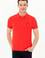 Erkek Kırmızı Basic Polo Yaka Tişört