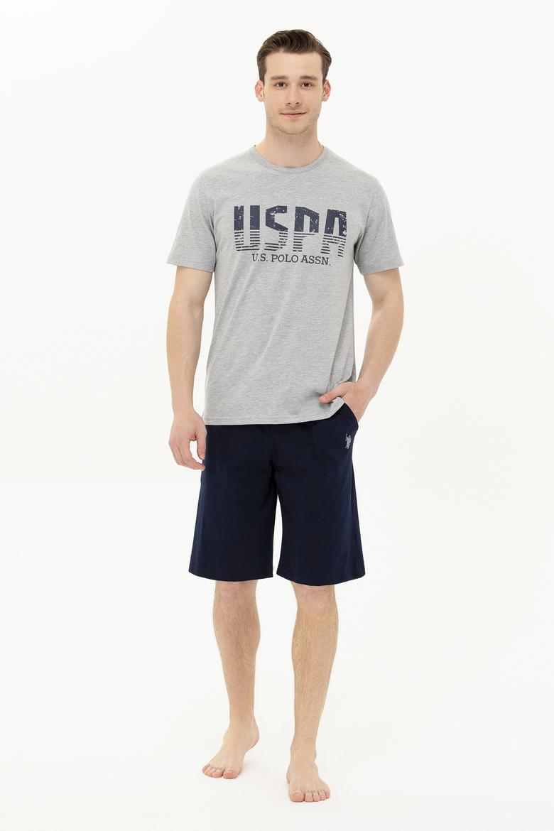 Erkek Gri Melanj Pijama Takımı - 50271816008