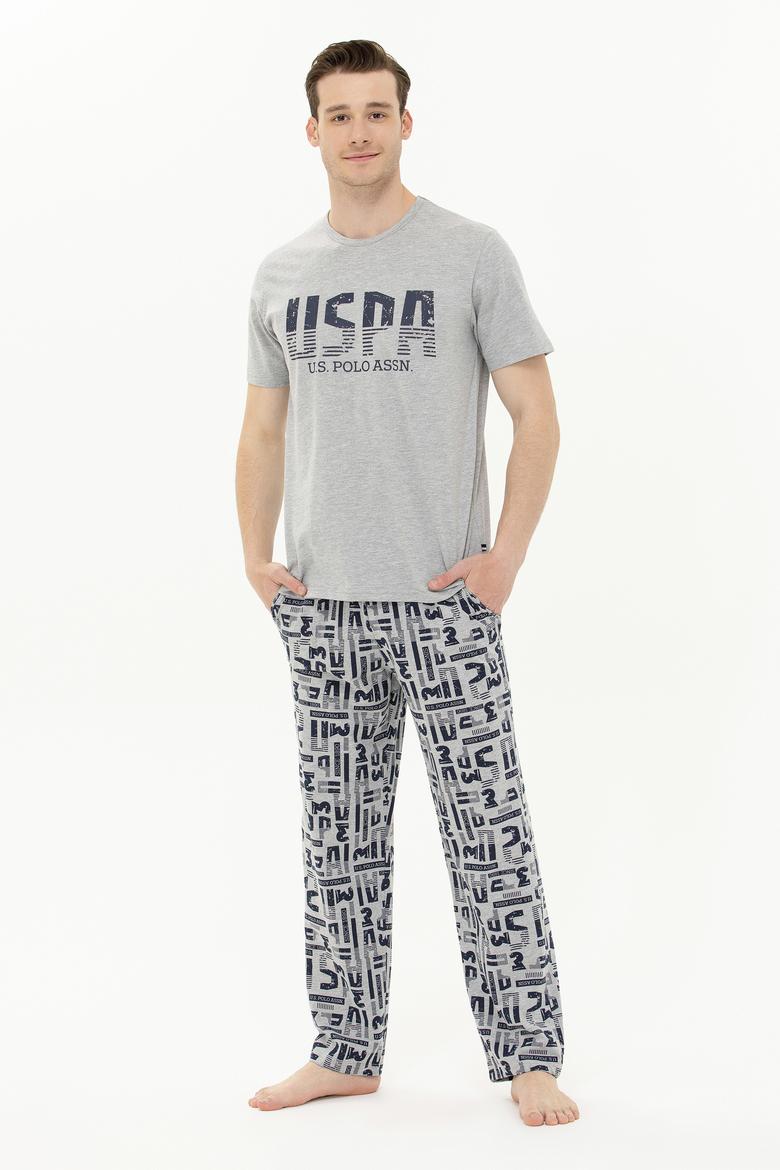 Erkek Gri Melanj Pijama Takımı