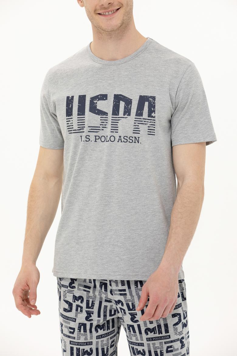 Erkek Gri Melanj Pijama Takımı - 50271816008