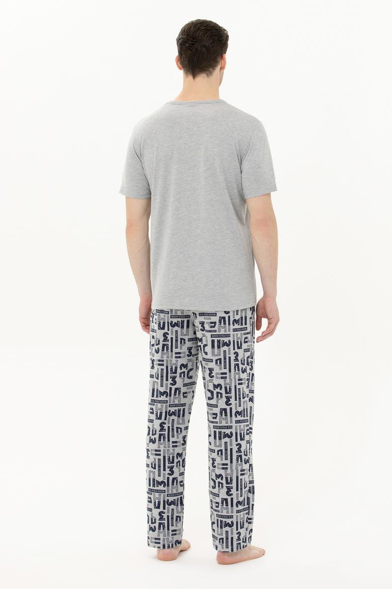 Erkek Gri Melanj Pijama Takımı - 50271816008