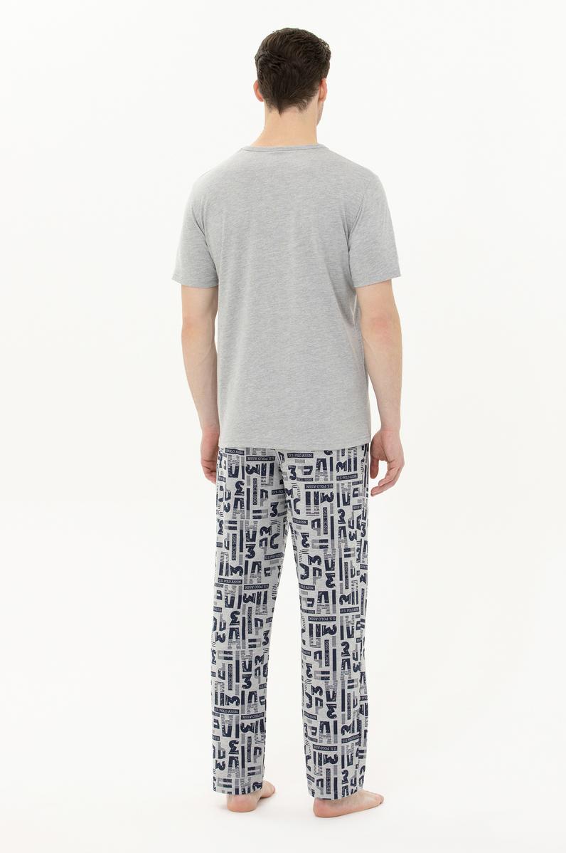 Erkek Gri Melanj Pijama Takımı