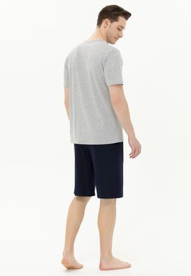 Erkek Gri Melanj Pijama Takımı - 50271816008