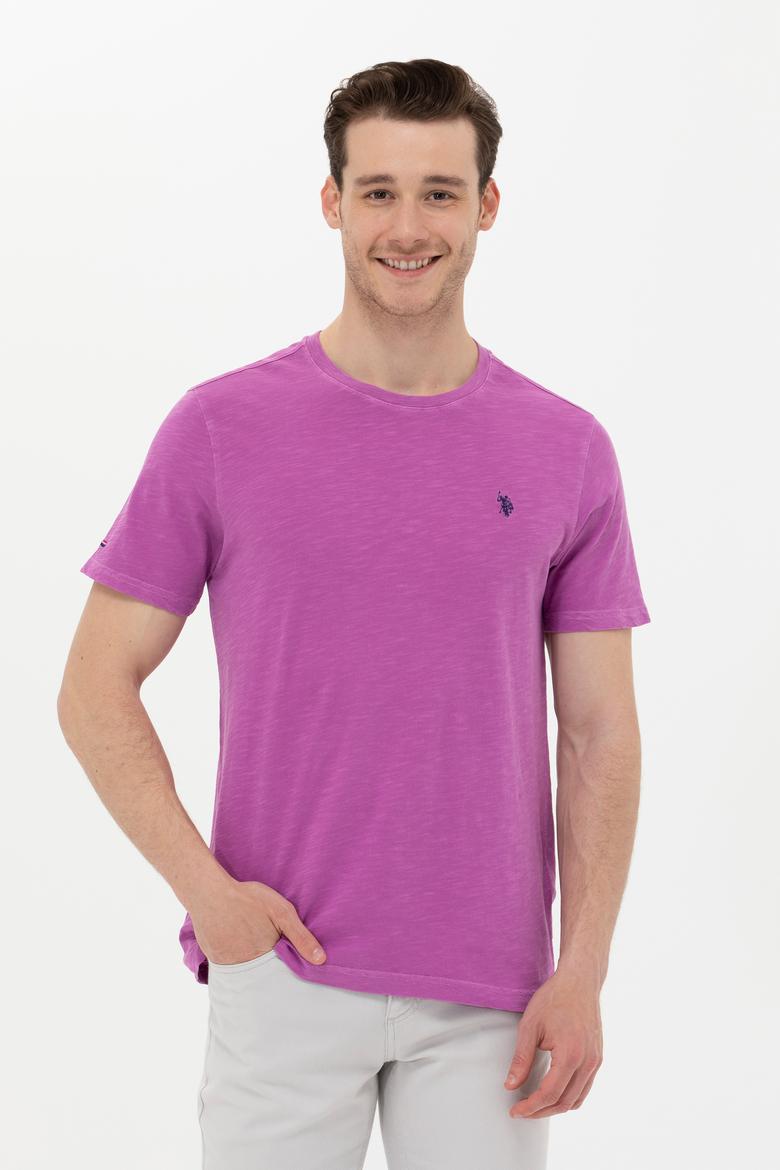 Erkek Menekşe Basic Tişört