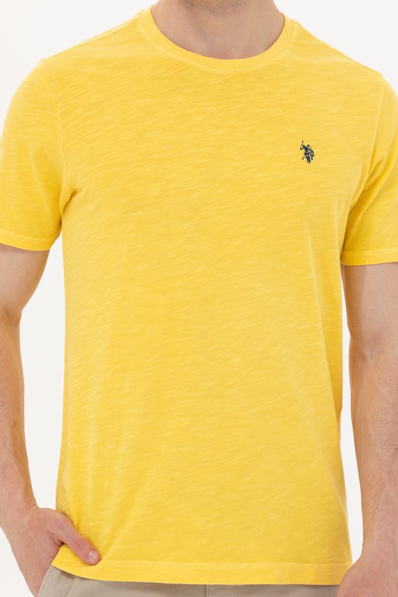 Erkek Açık Sarı Basic Tişört - 50249147067