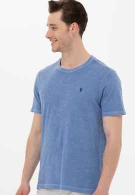 Erkek Koyu Mavi Basic Tişört - 50249147089