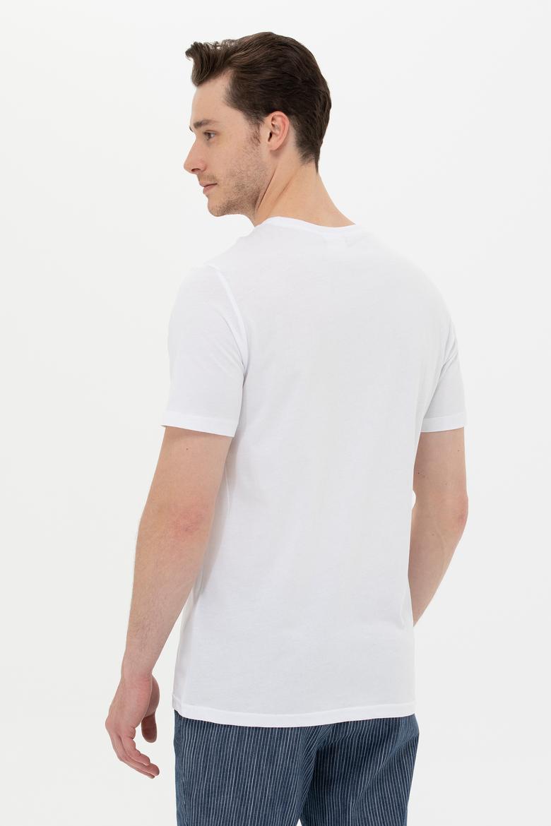 Erkek Beyaz Basic Tişört - 50252071009